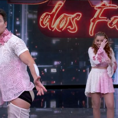 Rodrigo Faro exibe bumbum 'gaveta' e fala sobre enchimento no 'Dança'