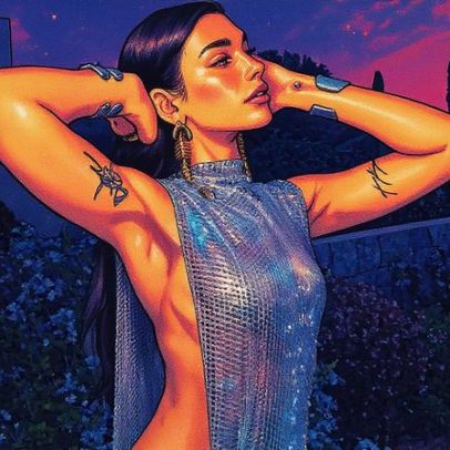 Dua Lipa brilha com vestido de aniversário inspirado em disco e recortes ousados
