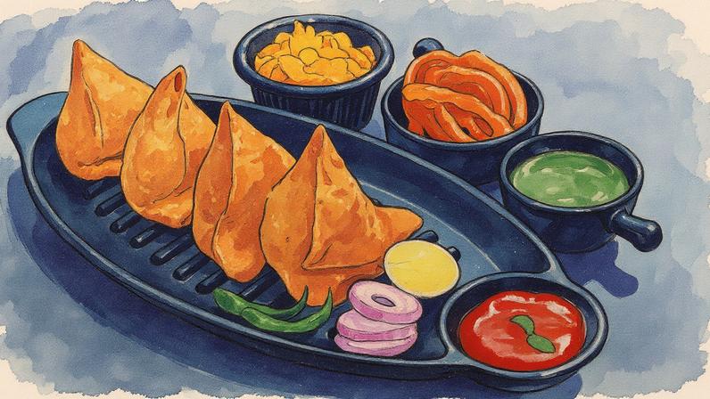 Prato típico indiano, samosa, será uma das opções do cardápio de festival no Pacaembu (Foto: Reprodução)