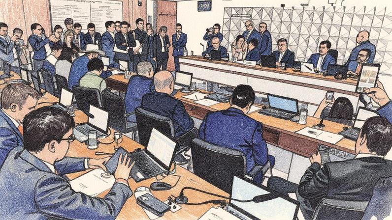 Reunião de instalação da CPMI do INSS, nesta quarta-feira (Foto: Saulo Cruz/Agência Senado)