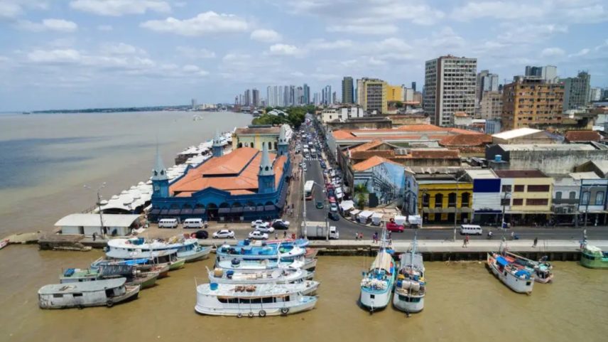 Área central de Belém, no Pará (Foto: VEJA)