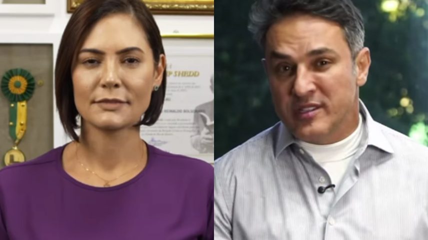 Michelle Bolsonaro, ex-primeira-dama, e Zucco, líder da oposição (Foto: Reprodução/Instagram)