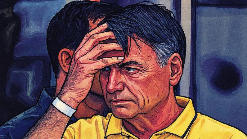 O ex-presidente Jair Bolsonaro após exames em 16 de agosto de 2025. (Foto: Evaristo Sá/AFP)