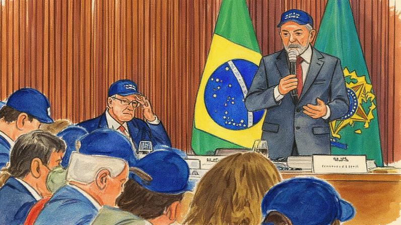Reunião ministerial em 26 de agosto de 2025. (Foto: Evaristo Sá/AFP)