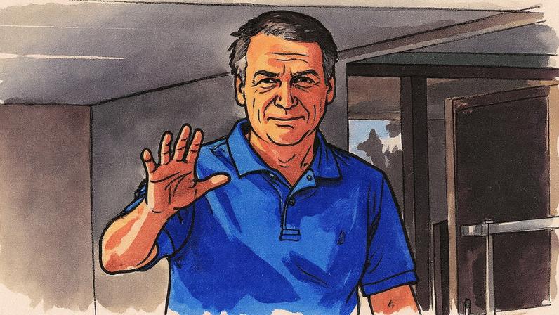 Ex-presidente Jair Bolsonaro, em prisão domiciliar desde o início de agosto, passa a ter casa monitorada constantemente (Foto: Gabriela Biló/Folhapress)