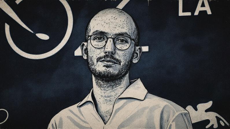 Jaume Claret Muxart durante a apresentação de 'Estrany Riu' em Veneza (Foto: Reprodução)