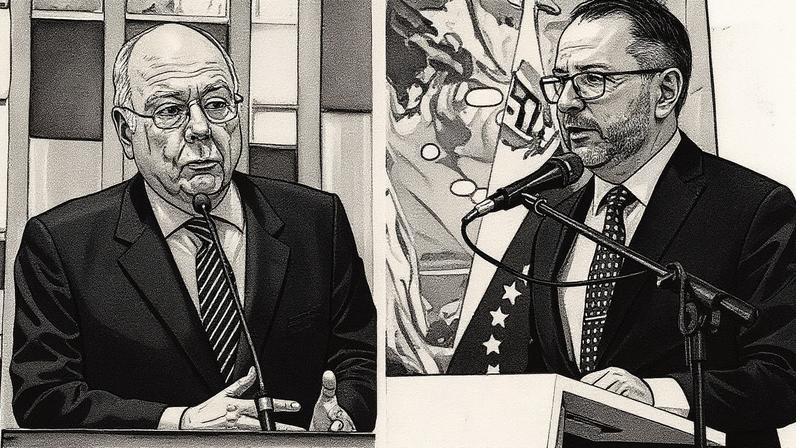 Ministro das Relações Exteriores Mauro Vieira e seu homólogo venezuelano Yván Gil Pinto. (Foto: Valter Campanato/Agência Brasil e Reprodução/Redes Sociais)