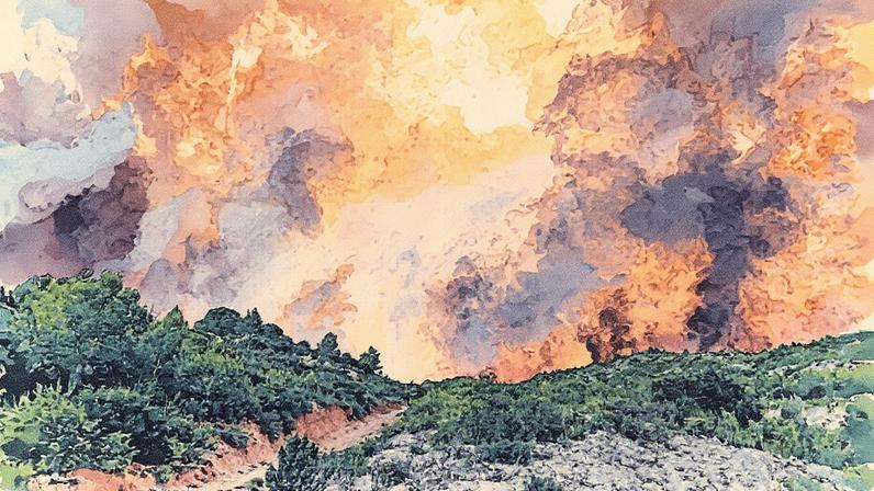 O maior incêndio florestal da França em mais de 70 anos... (Foto: LIONEL BONAVENTURE / AFP via Getty Images)