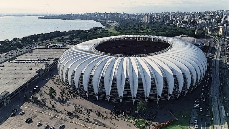 Vista aérea do Estádio Beira-Rio, casa do Sport Club Internacional (Foto: Reprodução)