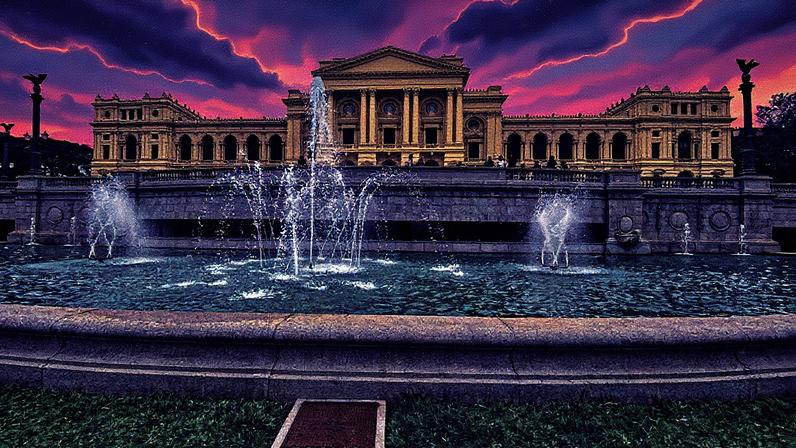 Museu do Ipiranga em São Paulo, com sua arquitetura imponente e jardins ao redor (Foto: Reprodução)