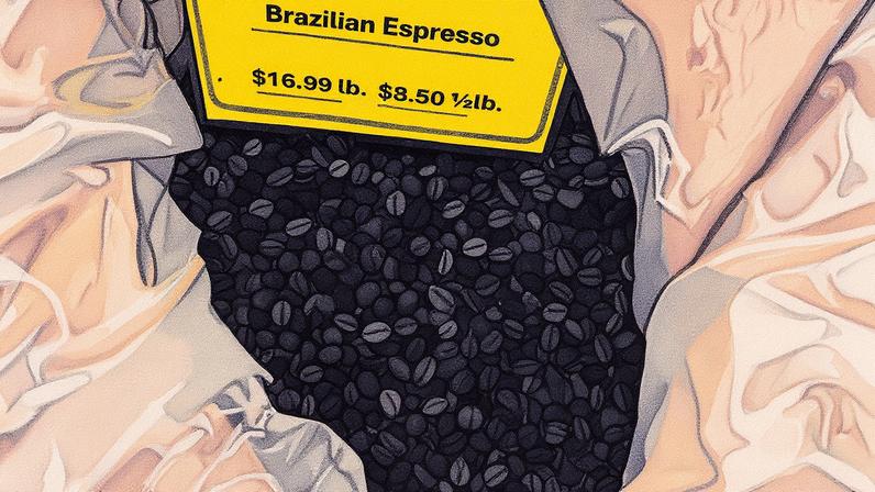 Café exportado do Brasil é vendido em supermercado de Nova York (Foto: Adam Gray - 15.jul.2025/Reuters)