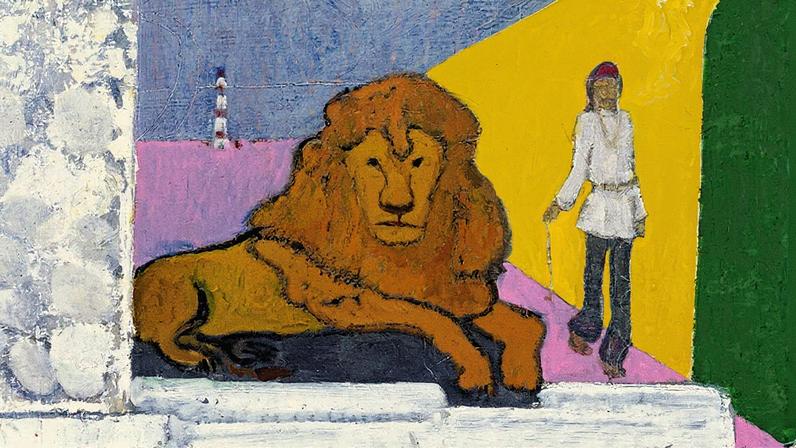 A atração principal: Junior/Lion (2017) de Peter Doig faz parte da celebração da Saatchi Yates em Londres. (Foto: Mark Woods, © Peter Doig)