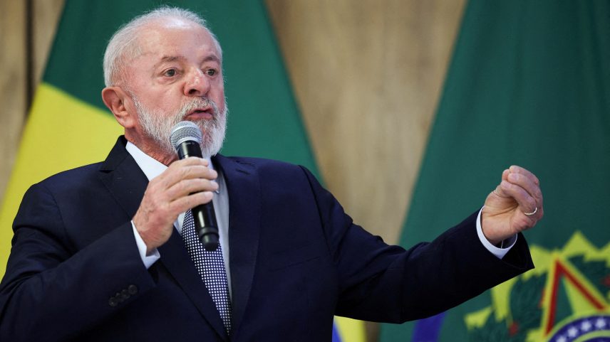 Presidente Luiz Inácio Lula da Silva durante cerimônia no Palácio do Planalto (Foto: REUTERS/Adriano Machado)