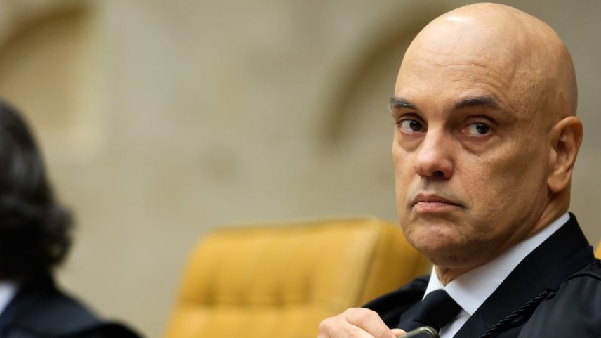 Ministro do Supremo Tribunal Federal Alexandre de Moraes discursou na sessão de reabertura dos trabalhos do Judiciário depois do recesso do meio do ano. (Foto: Wilton Junior/Estadão)