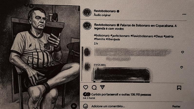 Publicação de Flávio Bolsonaro foi publicada nesta segunda-feira mas apagada horas depois (Foto: Reprodução)