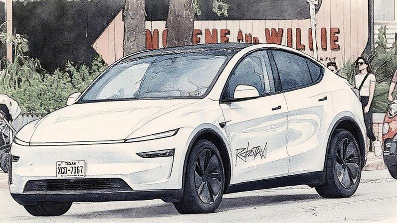 Um robotaxi da Tesla dirige pela rua ao longo da South Congress Avenue em Austin, Texas, EUA, em 22 de junho de 2025. (Foto: Joel Angel Juarez | Reuters)