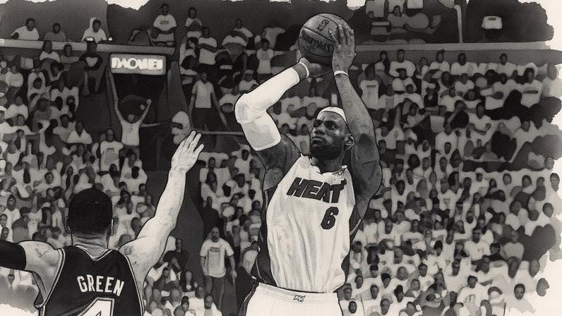 LeBron em ação pelo Miami Heat, em 2013 (Foto: Mike Ehrmann/Getty Images/AFP)