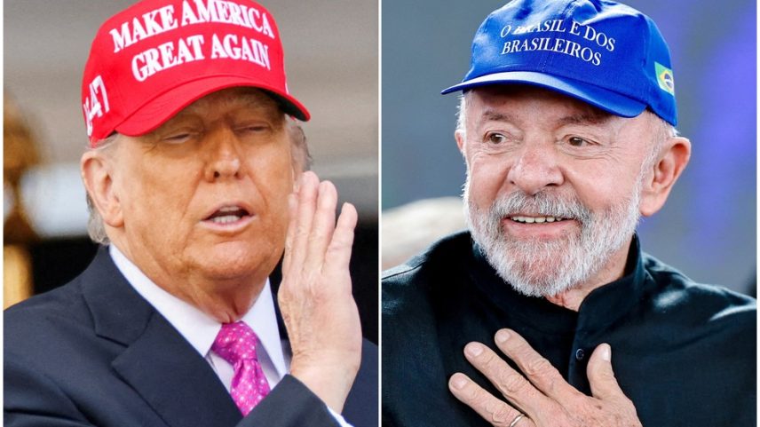Montagem mostra Trump e Lula (Foto: Eduardo Munoz/Reuters; Ricardo Stuckert/Divulgação via Reuters)
