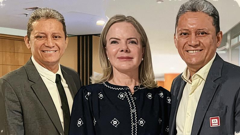 O sindicalista José Fernandes Barra teve encontros com os ministros da Pesca, André de Paula, e das Relações Institucionais, Gleisi Hoffmann (Foto: Reprodução)