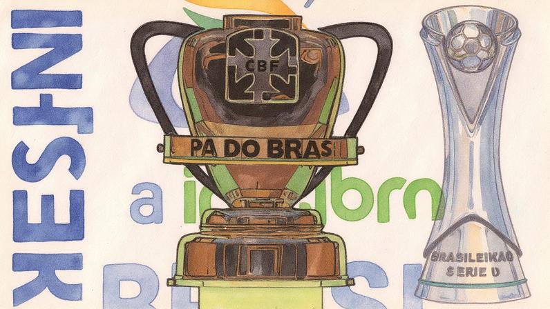 Os troféus da Copa do Brasil e da Série D, competições que serão remodeladas pela CBF (Foto: Fotos de divulgação)