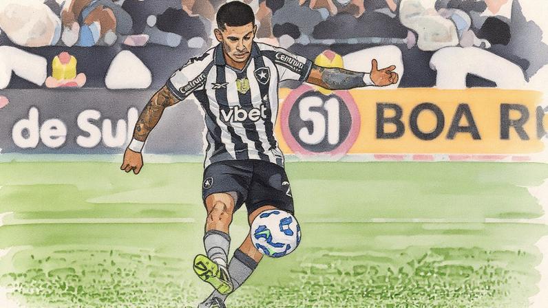 Santi Rodríguez foi destaque na goleada do Botafogo (Foto: Reprodução)