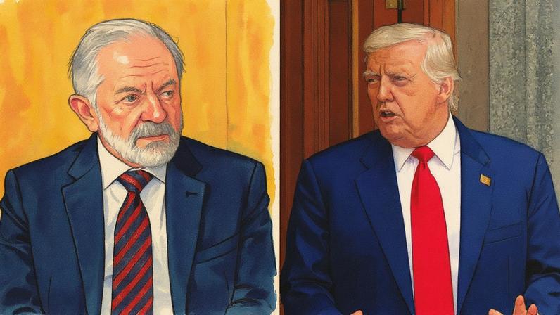 O presidente Lula e o americano Donald Trump (Foto: Fotos da AFP)