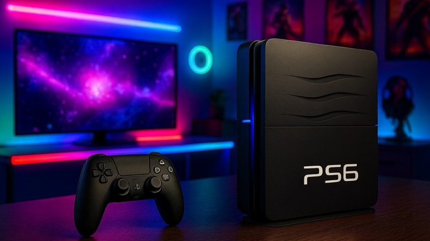 Arte conceito do PlayStation 6: imagem se trata de uma imaginação não oficial do novo console da Sony (Foto: Reprodução)