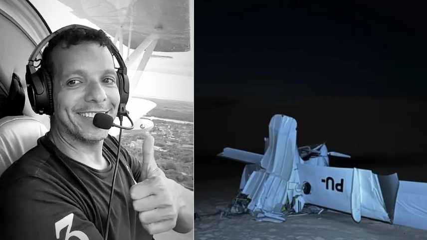 Queda de avião de pequeno porte nos Lençóis Maranhenses mata duas pessoas em Santo Amaro (MA) (Foto: Reprodução Instagram)
