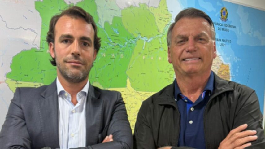 Deputado estadual Lucas Bove (PL-SP) foi um dos últimos a se reunir com Bolsonaro antes da decretação da prisão domiciliar (Foto: Reprodução)