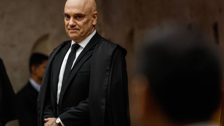 Ministro do STF Alexandre de Moraes durante abertura do segundo semestre do judiciário no STF (Foto: Gabriela Biló - 1.ago.2025/Folhapress)