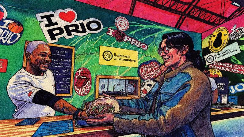 Estande do Refettorio Gastromotiva + I Love Prio, no Rio Gastronomia 2025 (Foto: Lucas Tavares)