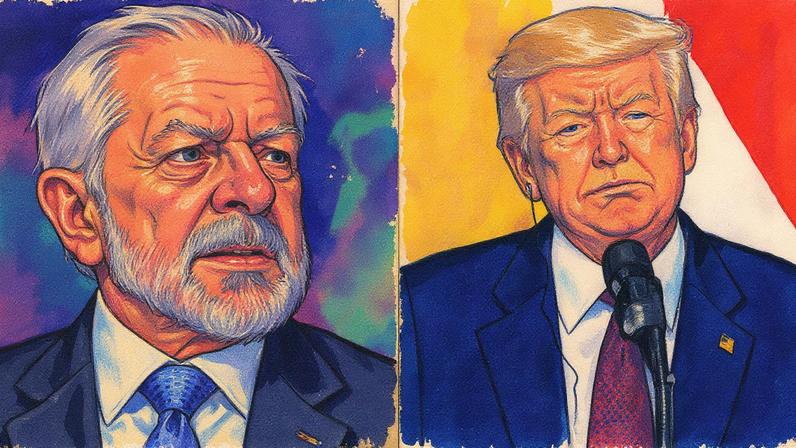 O presidente do Brasil, Luiz Inácio Lula da Silva, e o presidente dos Estados Unidos, Donald Trump. Tarifaço de Trump atingiu exportações brasileiras. (Foto: Wilton Junior/ Estadão e Alex Brandon/AP)