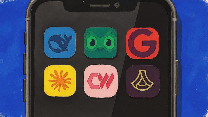 Ícones de DeepSeek, Duolingo, Google, Claude, CoreWeave e Anduril: juntos, novatos acumulam uma fortuna de US$ 3 trilhões (Foto: Reprodução)