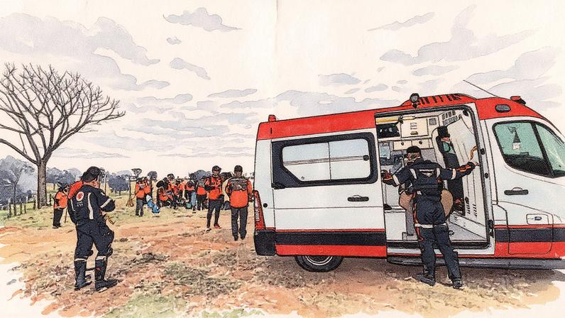 Legendários recebem atendimento médico em retiro espiritual em Caldas Novas (Foto: Divulgação Secom)