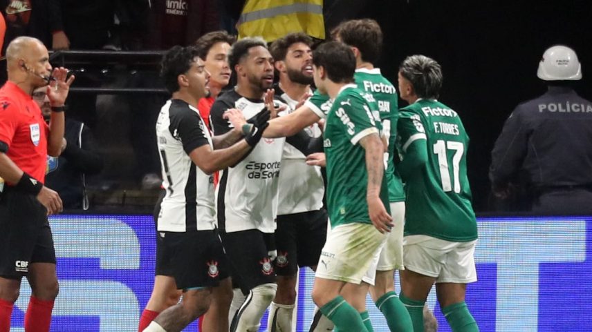 Corinthians tem vantagem sobre Palmeiras ao vencer primeiro jogo por 1 a 0. (Foto: Alex Silva/Estadão)