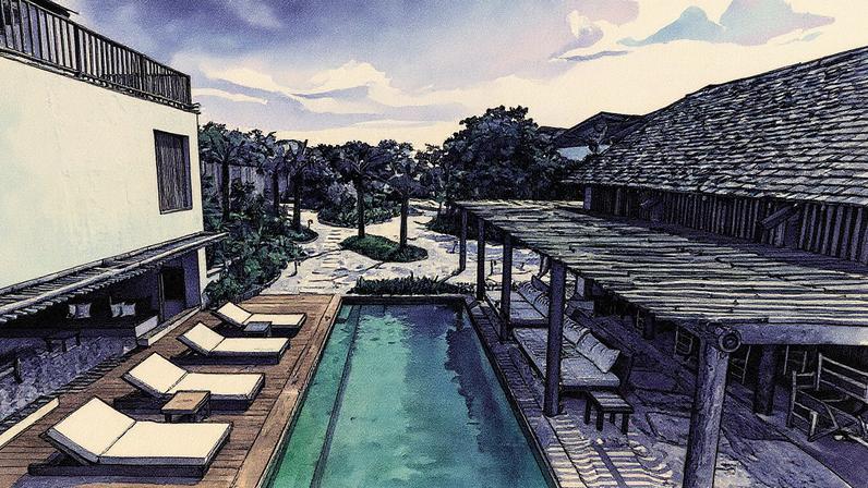 Villa Tapi: a dois minutos de caminhada da praia. (Foto: Divulgação)