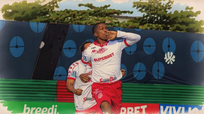 Mauro Silva abriu o placar na vitória do Bangu sobre o São Gonçalo, que deu ao alvirrubro o título da A2 do Carioca (Foto: Wandré Silva/Bangu)