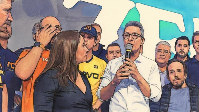 Romeu Zema se lança pré-candidato à Presidência pelo Partido Novo em SP (Foto: Reprodução/TV Globo)