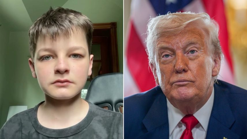 Tristan Ryan Perkins e o presidente dos Estados Unidos, Donald Trump. (Foto: Getty Images)