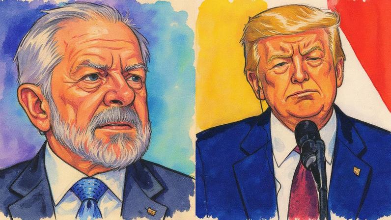 O presidente do Brasil, Luiz Inácio Lula da Silva, e o presidente dos Estados Unidos, Donald Trump: relatório cita uma declaração do brasileiro, comparando os ataques na Faixa de Gaza ao Holocausto (Foto: Wilton Junior/Estadão e Alex Brandon/AP)
