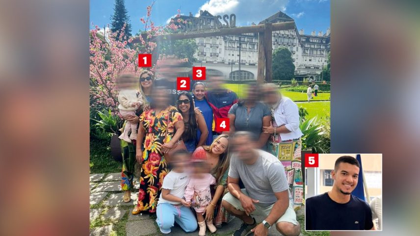CLÃ - 1-Thaís Terra 2-Silva Santos 3-Silvana Santos 4-Mayara Martins e 5-Cristian Santos: parte dos familiares de líder da facção criminosa foi contratada no Executivo municipal de cidades da região do Rio de Janeiro, onde o crime organizado domina territórios e controla eleitores (Foto: Redes sociais)