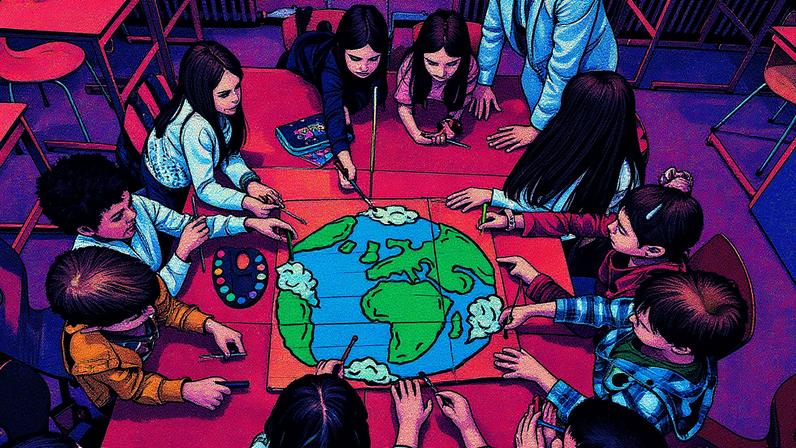 As crianças são mais vulneráveis à crise climática e os debates devem incluir explorar questões éticas, de justiça intergeracional e de direitos humanos (Foto: Getty Images)