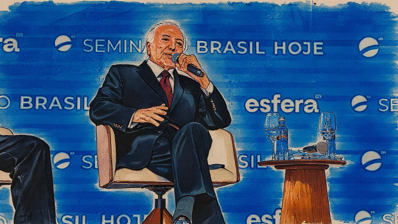 Michel Temer, ex-presidente da República, em evento do Esfera Brasil, em São Paulo, nesta segunda-feira (25/08/2025) (Foto: Esfera Brasil/Divulgação)