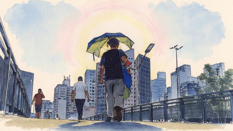 Dia de calor na cidade de São Paulo. (Foto: Daniel Teixeira/Estadão)