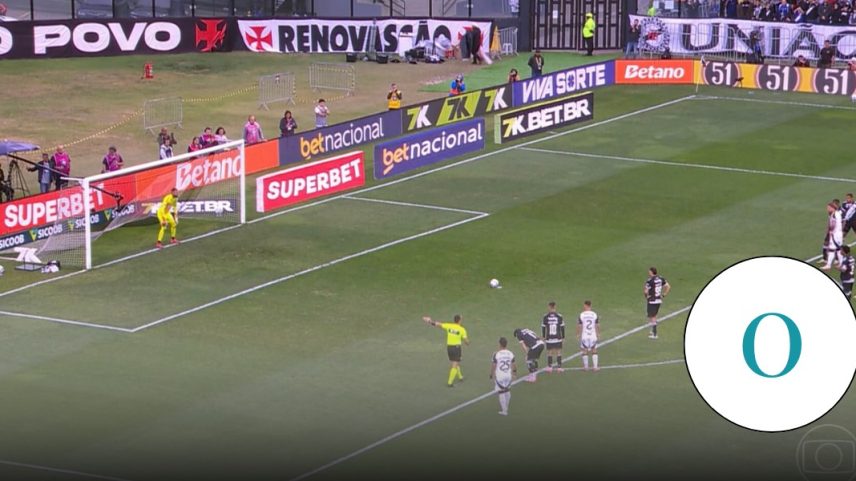 O sumiço do placar durante Vasco x Atlético-MG na Globo (Foto: Reprodução/TV Globo)