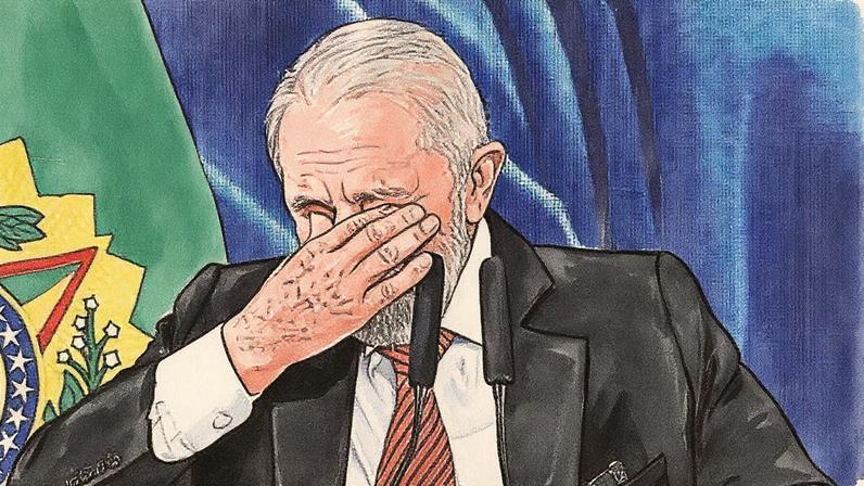 Lula se emociona durante lançamento de programa do SUS no Planalto (Foto: YouTube/Lula/Reprodução)