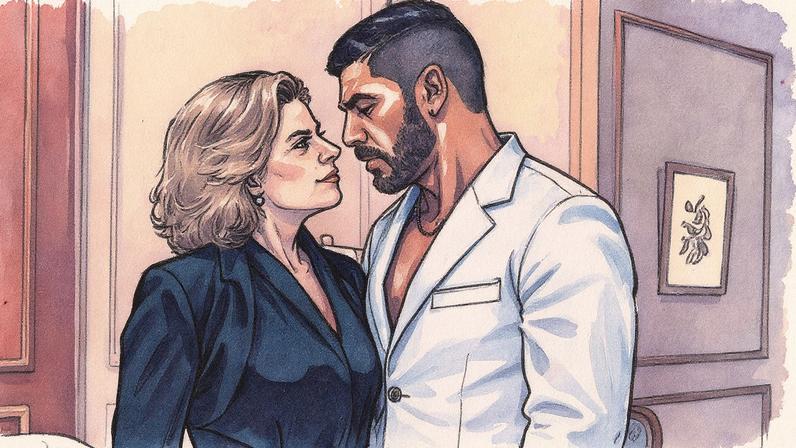 César e Odete Roitman vão viver romance em 'Vale Tudo' (Foto: Gabriel Vaguel/Globo)