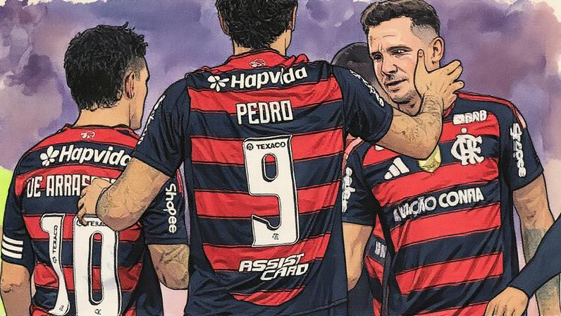 Pedro comemora após marcar para o Flamengo sobre o Vitória (Foto: Gilvan de Souza/Flamengo)