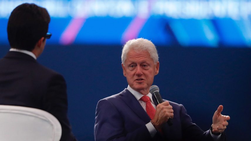Ex-presidente dos EUA Bill Clinton, durante evento em São Paulo (Foto: Marcelo Chello)