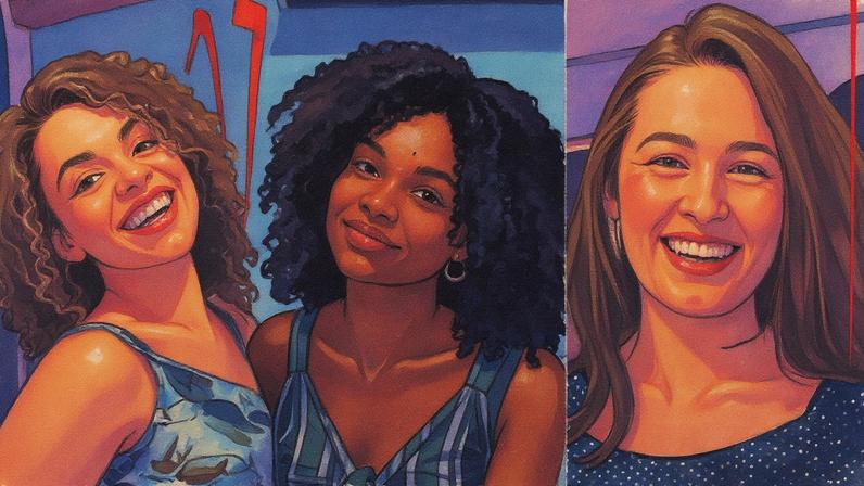 Cartaz usado pelas famílias para procurar as três mulheres (Foto: Reprodução)